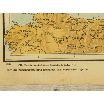 WW2 Tysk patriotisk karta från andra världskriget. Espenlaub militaria