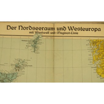 Карта фронта в Европе и на линии Мажино. Espenlaub militaria