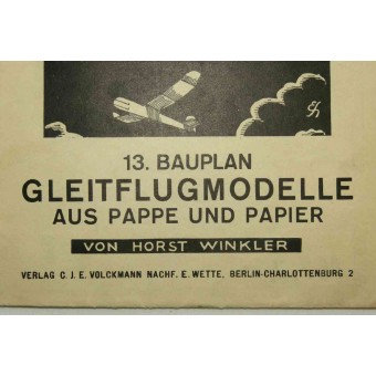 Модель летающего планера из бумаги и картона из серии Фольксманна. Espenlaub militaria