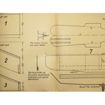 Flugmodell aus Karton - Volckmanns Baupläne. Espenlaub militaria