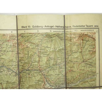 Mapa de Goldberg-Ankogel-Hafnergruppe. Espenlaub militaria