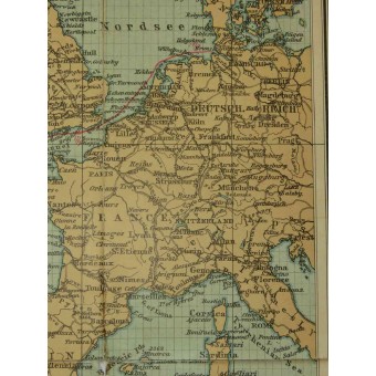 Карта грузопассажирских перевозок коммерческий линии Гамбург Америка. HAPAG. Espenlaub militaria