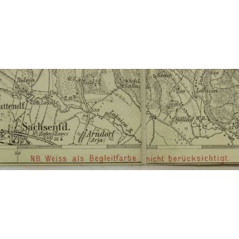 Itä-Unkarin Prassbergin kartta. Espenlaub militaria