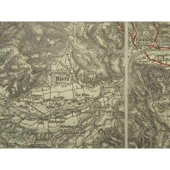 Austro-Hongaarse kaart van Prassberg. Espenlaub militaria