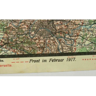 Double Sided map of the Theater of War. July 1918. Espenlaub militaria
