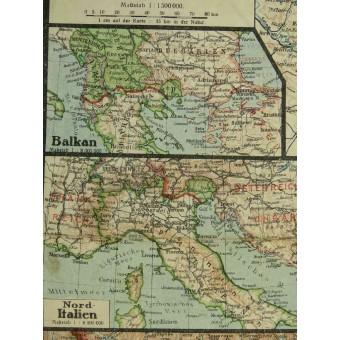 Doppia mappa lati del Teatro di guerra. luglio 1918. Espenlaub militaria