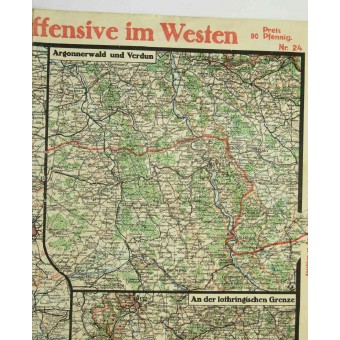 Double Sided map of the Theater of War. July 1918. Espenlaub militaria