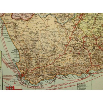 Kaart van de zuid-Afrika van de 2e Boer-oorlog. Espenlaub militaria