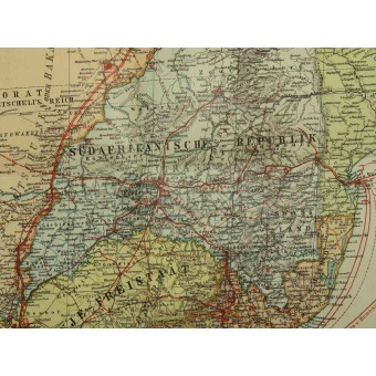 Mappa del Sud-Africa dal 2 ° guerra boera. Espenlaub militaria