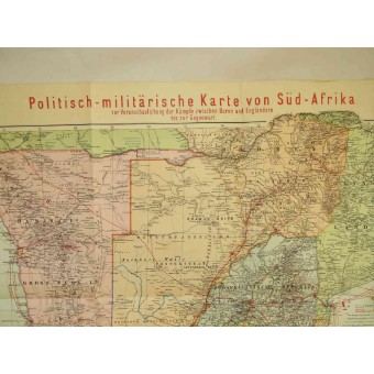 Karta från söder-Afrika från det andra boerkriget. Espenlaub militaria