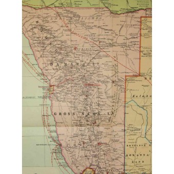 Kaart van de zuid-Afrika van de 2e Boer-oorlog. Espenlaub militaria