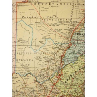 Mapa del Sur-África desde la segunda Guerra de los Boers. Espenlaub militaria