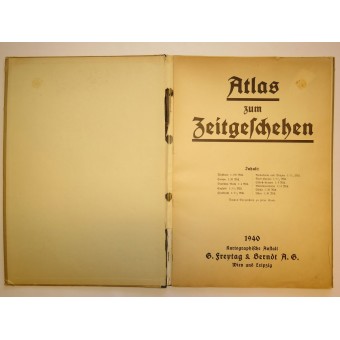 3. Reich. Weltkarten von 1940. Atlas zum Zeitgeschehen, 1940. Espenlaub militaria