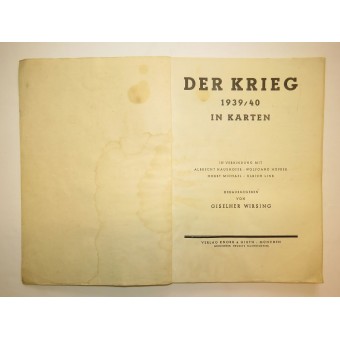Propagande allemande Seconde Guerre mondiale. Cartes de la guerre - Der Krieg 1939-1940 en Karten. Espenlaub militaria