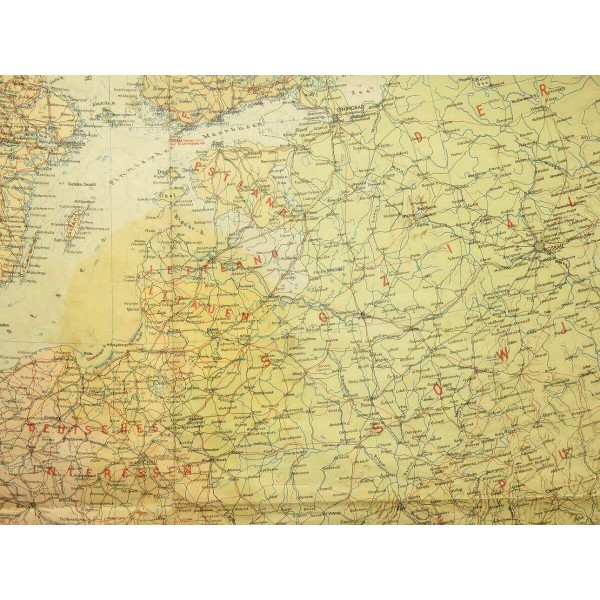 Mappa di Europa mit Welt-Übersichtskarte 1940 problema DDAC