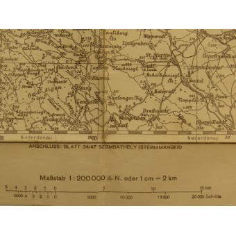 Австро-венгерская карта местечка Сомбатхей. Espenlaub militaria