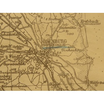 Австро-венгерская карта местечка Сомбатхей. Espenlaub militaria