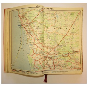 V.B. Strassen-Atlas von Deutschland, 1938, rues et atlas autoroutes. Espenlaub militaria