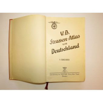 V.B. Strassen-Atlas von Deutschland, 1938, calles y carreteras Atlas. Espenlaub militaria