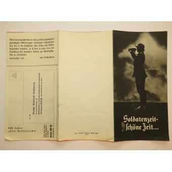 3er Reich, seguro de vida durante el servicio en el ejército, folleto de publicidad. Espenlaub militaria