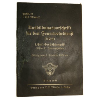 3e Reich-trainingsregulering voor de brandpolitie. Espenlaub militaria