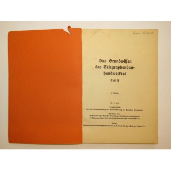 Livre de référence DAF Tech: Connaissance de base de la construction du télégraphe. Espenlaub militaria