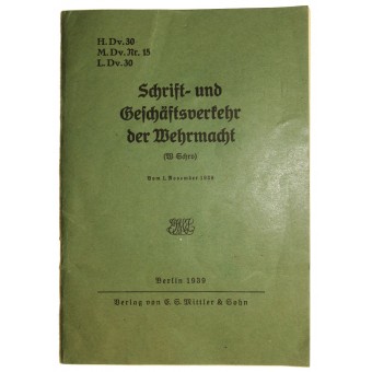 Bestelboek Schrijven en zakelijke transacties van de Wehrmacht. Espenlaub militaria