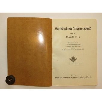 RAD Handbuch der Arbeitstechnik, Heft 11, Baustoffe. Espenlaub militaria