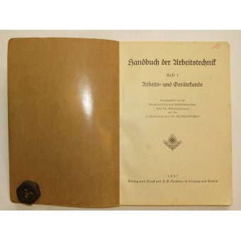 RAD Manuale tecnico, No. 1, attrezzature di lavoro. Espenlaub militaria