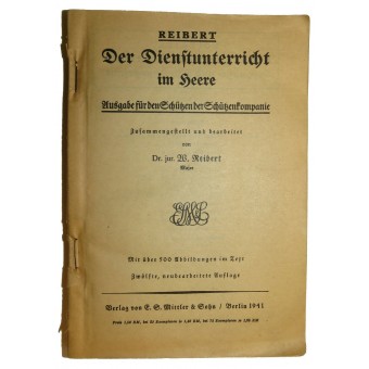 Reibert Der Dienstunterricht im Heere with no cover. Espenlaub militaria