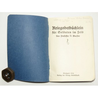 Bönbok på soldatfronten från första världskriget. År 1914.. Espenlaub militaria