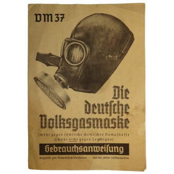 Руководство по эксплуатации противогаза  ВМ 37. Die deutsche Volksgasmaske vm37. Espenlaub militaria