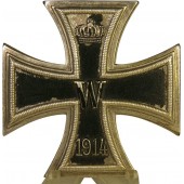 1914 Cruz de hierro de primera clase. Una sola pieza troquelada hecha