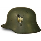 Elmetto austriaco M 16 doppia decalcomania Wehrmacht Heer riemissione