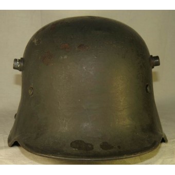 M 16 Deutscher Helm mit einem Abziehbild. Kriegszeit neu aufgelegt. Espenlaub militaria