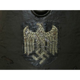 M 16 tysk hjälm med en enda dekal. Krigstid återutgiven. Espenlaub militaria