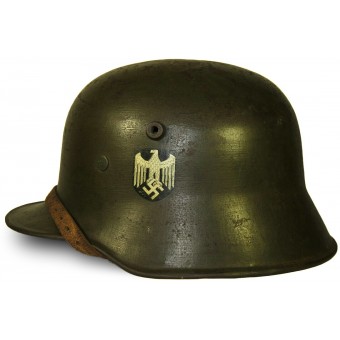 M 18 Doppelabziehbild Übergangshelm Wehrmacht Heer. Espenlaub militaria