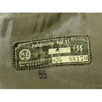 M 40 Feldmütze pour SS-VT et Allgemeine SS. Espenlaub militaria