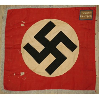 NSDAP Ortsgruppenfahne Flag per Schwerin-Loewenplaz. Espenlaub militaria