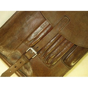 Före kriget tyska Luftwaffe tidig, brun pebbled läder gjort kartfodral. Espenlaub militaria
