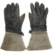 Leather gloves with fur liner for armored troops RKKA