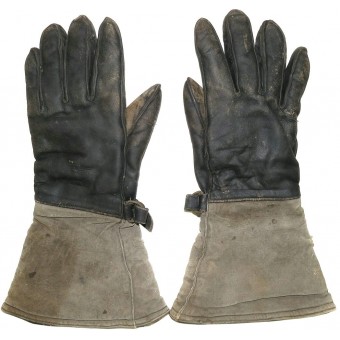 Lederen handschoenen met bontvoering voor gepantserde troepen RKKA. Espenlaub militaria