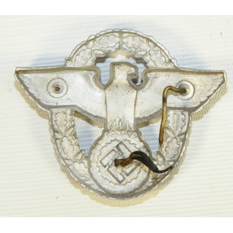 Aluminium 3e Reich Police Hat Badge.. Espenlaub militaria