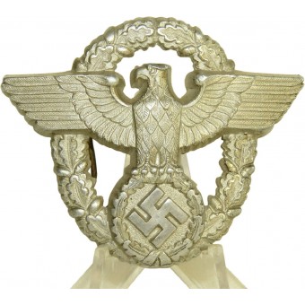 Aluminium 3. Reich Polizei Hutabzeichen.. Espenlaub militaria