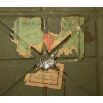 Boîte métallique M24 Grenades, Transportkasten für Stielhandgranaten 24. Espenlaub militaria