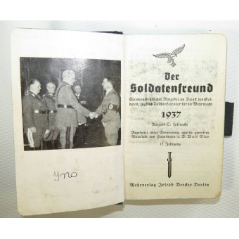 Muistikirja Soldiers Friend, Luftwaffe -numero, 1937. Espenlaub militaria