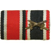 Original WW2 ribbonbar for EK2 cross and KVK2 with swords