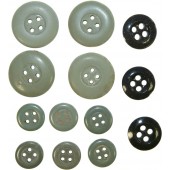 Set of ceramic buttons for SS or Wehrmacht selfpropelled gun tunic. 