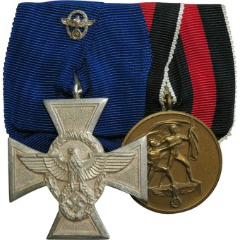 Bar Médaille: Police Service et longue Prix Annexion de la médaille Sudètes. Espenlaub militaria