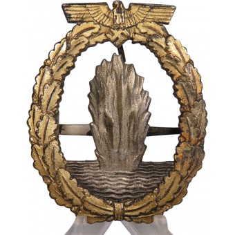 Minensucher-Kriegsabzeichen met een horizontale pin. Espenlaub militaria